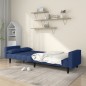 vidaXL Schlafsofa 2-Sitzer mit 2 Kissen Blau Stoff vidaXL Schlafsofa 2-Sitzer mit 2 Kissen Blau Stoff