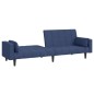 vidaXL Schlafsofa 2-Sitzer mit 2 Kissen Blau Stoff vidaXL Schlafsofa 2-Sitzer mit 2 Kissen Blau Stoff