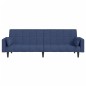 vidaXL Schlafsofa 2-Sitzer mit 2 Kissen Blau Stoff vidaXL Schlafsofa 2-Sitzer mit 2 Kissen Blau Stoff