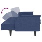 vidaXL Schlafsofa 2-Sitzer mit 2 Kissen Blau Stoff vidaXL Schlafsofa 2-Sitzer mit 2 Kissen Blau Stoff