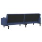 vidaXL Schlafsofa 2-Sitzer mit 2 Kissen Blau Stoff vidaXL Schlafsofa 2-Sitzer mit 2 Kissen Blau Stoff