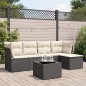 vidaXL 6-tlg. Garten-Sofagarnitur mit Kissen Schwarz Poly Rattan vidaXL 6-tlg. Garten-Sofagarnitur mit Kissen Schwarz Poly Rattan