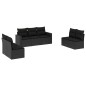 vidaXL 7-tlg. Garten-Sofagarnitur mit Kissen Schwarz Poly Rattan vidaXL 7-tlg. Garten-Sofagarnitur mit Kissen Schwarz Poly Rattan