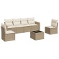 vidaXL 7-tlg. Garten-Sofagarnitur mit Kissen Beige Poly Rattan vidaXL 7-tlg. Garten-Sofagarnitur mit Kissen Beige Poly Rattan