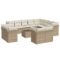 vidaXL 13-tlg. Garten-Sofagarnitur mit Kissen Beige Poly Rattan vidaXL 13-tlg. Garten-Sofagarnitur mit Kissen Beige Poly Rattan