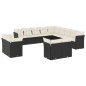 vidaXL 13-tlg. Garten-Sofagarnitur mit Kissen Schwarz Poly Rattan vidaXL 13-tlg. Garten-Sofagarnitur mit Kissen Schwarz Poly Rattan