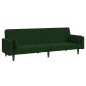 vidaXL Schlafsofa 2-Sitzer mit 2 Kissen Dunkelgrün Samt vidaXL Schlafsofa 2-Sitzer mit 2 Kissen Dunkelgrün Samt