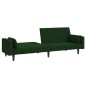 vidaXL Schlafsofa 2-Sitzer mit 2 Kissen Dunkelgrün Samt vidaXL Schlafsofa 2-Sitzer mit 2 Kissen Dunkelgrün Samt