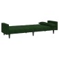 vidaXL Schlafsofa 2-Sitzer mit 2 Kissen Dunkelgrün Samt vidaXL Schlafsofa 2-Sitzer mit 2 Kissen Dunkelgrün Samt