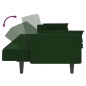 vidaXL Schlafsofa 2-Sitzer mit 2 Kissen Dunkelgrün Samt vidaXL Schlafsofa 2-Sitzer mit 2 Kissen Dunkelgrün Samt