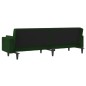 vidaXL Schlafsofa 2-Sitzer mit 2 Kissen Dunkelgrün Samt vidaXL Schlafsofa 2-Sitzer mit 2 Kissen Dunkelgrün Samt