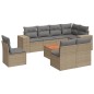 vidaXL 9-tlg. Garten-Sofagarnitur mit Kissen Beige Poly Rattan vidaXL 9-tlg. Garten-Sofagarnitur mit Kissen Beige Poly Rattan