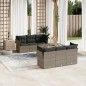 vidaXL 7-tlg. Garten-Sofagarnitur mit Kissen Grau Poly Rattan vidaXL 7-tlg. Garten-Sofagarnitur mit Kissen Grau Poly Rattan