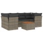 vidaXL 7-tlg. Garten-Sofagarnitur mit Kissen Grau Poly Rattan vidaXL 7-tlg. Garten-Sofagarnitur mit Kissen Grau Poly Rattan