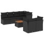 vidaXL 8-tlg. Garten-Sofagarnitur mit Kissen Schwarz Poly Rattan vidaXL 8-tlg. Garten-Sofagarnitur mit Kissen Schwarz Poly Rattan