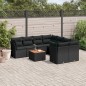 vidaXL 9-tlg. Garten-Sofagarnitur mit Kissen Schwarz Poly Rattan vidaXL 9-tlg. Garten-Sofagarnitur mit Kissen Schwarz Poly Rattan