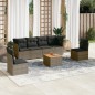 vidaXL 7-tlg. Garten-Sofagarnitur mit Kissen Grau Poly Rattan vidaXL 7-tlg. Garten-Sofagarnitur mit Kissen Grau Poly Rattan