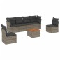 vidaXL 7-tlg. Garten-Sofagarnitur mit Kissen Grau Poly Rattan vidaXL 7-tlg. Garten-Sofagarnitur mit Kissen Grau Poly Rattan