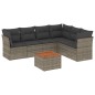 vidaXL 7-tlg. Garten-Sofagarnitur mit Kissen Grau Poly Rattan vidaXL 7-tlg. Garten-Sofagarnitur mit Kissen Grau Poly Rattan