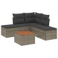 vidaXL 6-tlg. Garten-Sofagarnitur mit Kissen Grau Poly Rattan vidaXL 6-tlg. Garten-Sofagarnitur mit Kissen Grau Poly Rattan