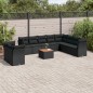 vidaXL 11-tlg. Garten-Sofagarnitur mit Kissen Schwarz Poly Rattan vidaXL 11-tlg. Garten-Sofagarnitur mit Kissen Schwarz Poly Rattan