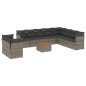 vidaXL 11-tlg. Garten-Sofagarnitur mit Kissen Grau Poly Rattan vidaXL 11-tlg. Garten-Sofagarnitur mit Kissen Grau Poly Rattan