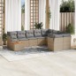 vidaXL 10-tlg. Garten-Sofagarnitur mit Kissen Beige Poly Rattan vidaXL 10-tlg. Garten-Sofagarnitur mit Kissen Beige Poly Rattan