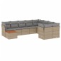 vidaXL 10-tlg. Garten-Sofagarnitur mit Kissen Beige Poly Rattan vidaXL 10-tlg. Garten-Sofagarnitur mit Kissen Beige Poly Rattan