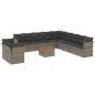 vidaXL 12-tlg. Garten-Sofagarnitur mit Kissen Grau Poly Rattan vidaXL 12-tlg. Garten-Sofagarnitur mit Kissen Grau Poly Rattan