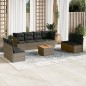 vidaXL 9-tlg. Garten-Sofagarnitur mit Kissen Grau Poly Rattan vidaXL 9-tlg. Garten-Sofagarnitur mit Kissen Grau Poly Rattan