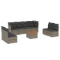 vidaXL 9-tlg. Garten-Sofagarnitur mit Kissen Grau Poly Rattan vidaXL 9-tlg. Garten-Sofagarnitur mit Kissen Grau Poly Rattan