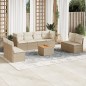 vidaXL 9-tlg. Garten-Sofagarnitur mit Kissen Beige Poly Rattan vidaXL 9-tlg. Garten-Sofagarnitur mit Kissen Beige Poly Rattan