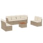 vidaXL 9-tlg. Garten-Sofagarnitur mit Kissen Beige Poly Rattan vidaXL 9-tlg. Garten-Sofagarnitur mit Kissen Beige Poly Rattan