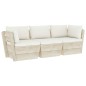 Garten-Palettensofa 3-Sitzer mit Kissen Fichtenholz Garten-Palettensofa 3-Sitzer mit Kissen Fichtenholz