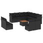 vidaXL 12-tlg. Garten-Sofagarnitur mit Kissen Schwarz Poly Rattan vidaXL 12-tlg. Garten-Sofagarnitur mit Kissen Schwarz Poly Rattan