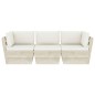 Garten-Palettensofa 3-Sitzer mit Kissen Fichtenholz Garten-Palettensofa 3-Sitzer mit Kissen Fichtenholz