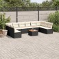 vidaXL 11-tlg. Garten-Sofagarnitur mit Kissen Schwarz Poly Rattan vidaXL 11-tlg. Garten-Sofagarnitur mit Kissen Schwarz Poly Rattan