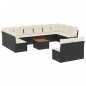 vidaXL 13-tlg. Garten-Sofagarnitur mit Kissen Schwarz Poly Rattan vidaXL 13-tlg. Garten-Sofagarnitur mit Kissen Schwarz Poly Rattan