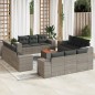 vidaXL 13-tlg. Garten-Sofagarnitur mit Kissen Grau Poly Rattan vidaXL 13-tlg. Garten-Sofagarnitur mit Kissen Grau Poly Rattan