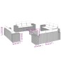 vidaXL 13-tlg. Garten-Sofagarnitur mit Kissen Grau Poly Rattan vidaXL 13-tlg. Garten-Sofagarnitur mit Kissen Grau Poly Rattan