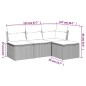 vidaXL 4-tlg. Garten-Sofagarnitur mit Kissen Schwarz Poly Rattan vidaXL 4-tlg. Garten-Sofagarnitur mit Kissen Schwarz Poly Rattan