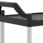 vidaXL Rollwagen mit 3 Etagen Schwarz 81x41x92 cm Aluminium vidaXL Rollwagen mit 3 Etagen Schwarz 81x41x92 cm Aluminium