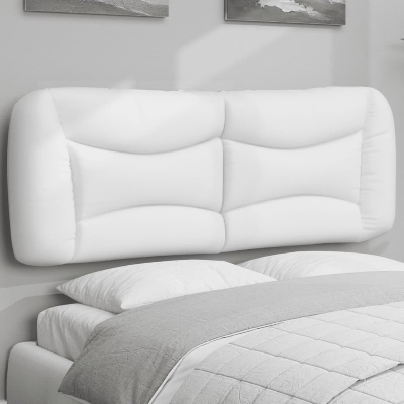 vidaXL Kopfteil-Kissen Weiß 120 cm Kunstleder vidaXL Kopfteil-Kissen Weiß 120 cm Kunstleder