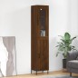 Highboard Braun Eichen-Optik 34,5x34x180 cm Holzwerkstoff Highboard Braun Eichen-Optik 34,5x34x180 cm Holzwerkstoff