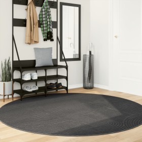 vidaXL Teppich IZA Kurzflor Skandi-Stil Anthrazit Ø 200 cm