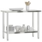 vidaXL Küchen-Arbeitstisch 110x55x85 cm Edelstahl vidaXL Küchen-Arbeitstisch 110x55x85 cm Edelstahl