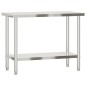 vidaXL Küchen-Arbeitstisch 110x55x85 cm Edelstahl vidaXL Küchen-Arbeitstisch 110x55x85 cm Edelstahl