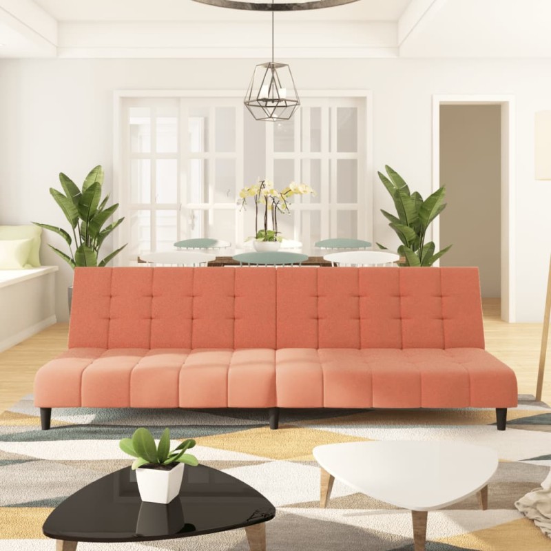 vidaXL Schlafsofa 2-Sitzer Rosa Samt vidaXL Schlafsofa 2-Sitzer Rosa Samt
