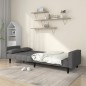 vidaXL Schlafsofa 2-Sitzer mit 2 Kissen Hellgrau Stoff vidaXL Schlafsofa 2-Sitzer mit 2 Kissen Hellgrau Stoff