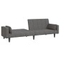 vidaXL Schlafsofa 2-Sitzer mit 2 Kissen Hellgrau Stoff vidaXL Schlafsofa 2-Sitzer mit 2 Kissen Hellgrau Stoff